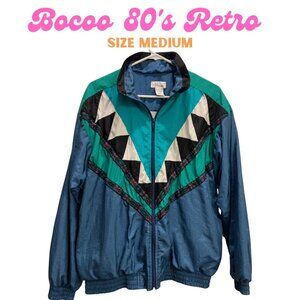 Bocco 70's-80's Retro Wind Breaker/Rain Jacket